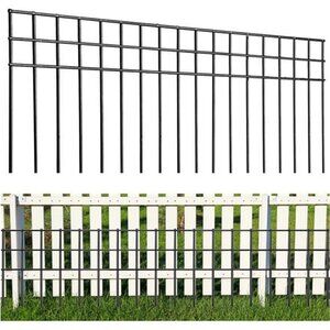 32x10-inch No Dig Animal Barrier Fence, 10 Pack Black Dig Protective Fence with
